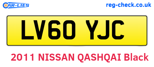 LV60YJC are the vehicle registration plates.