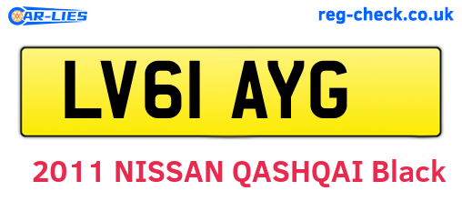 LV61AYG are the vehicle registration plates.