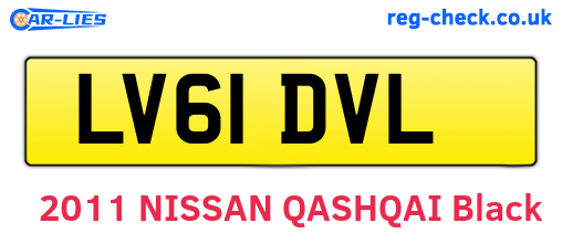 LV61DVL are the vehicle registration plates.