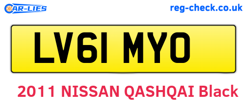 LV61MYO are the vehicle registration plates.