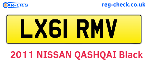 LX61RMV are the vehicle registration plates.