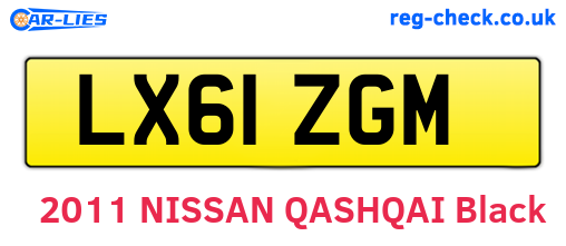 LX61ZGM are the vehicle registration plates.