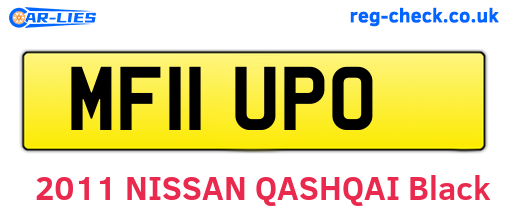 MF11UPO are the vehicle registration plates.