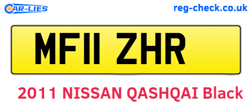 MF11ZHR are the vehicle registration plates.