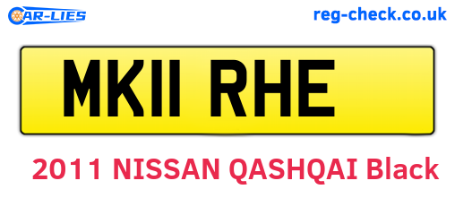MK11RHE are the vehicle registration plates.