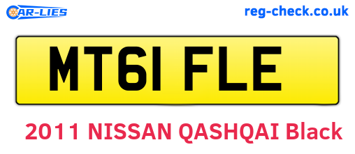 MT61FLE are the vehicle registration plates.