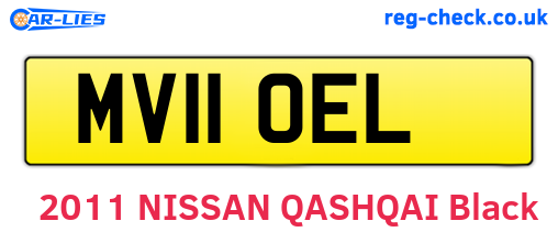 MV11OEL are the vehicle registration plates.