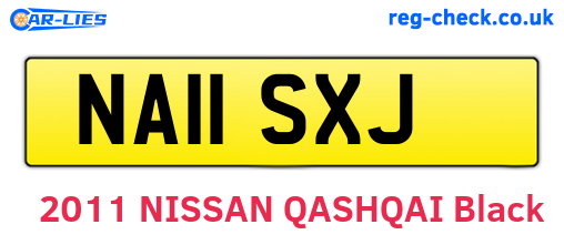 NA11SXJ are the vehicle registration plates.
