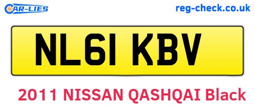 NL61KBV are the vehicle registration plates.