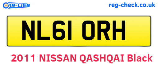NL61ORH are the vehicle registration plates.
