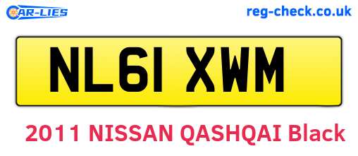 NL61XWM are the vehicle registration plates.