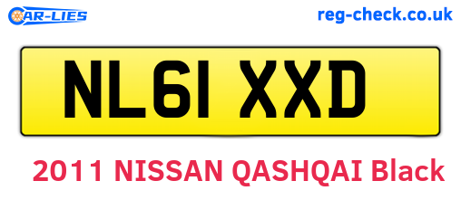 NL61XXD are the vehicle registration plates.