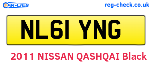 NL61YNG are the vehicle registration plates.