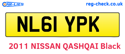NL61YPK are the vehicle registration plates.