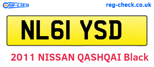 NL61YSD are the vehicle registration plates.