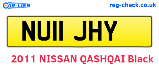 NU11JHY are the vehicle registration plates.