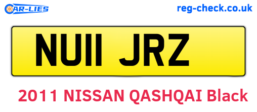 NU11JRZ are the vehicle registration plates.