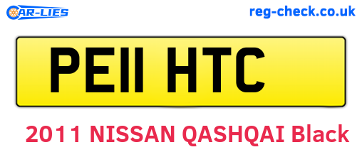 PE11HTC are the vehicle registration plates.