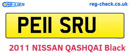 PE11SRU are the vehicle registration plates.