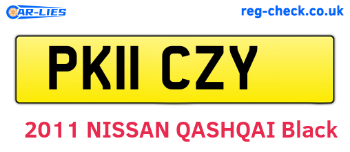PK11CZY are the vehicle registration plates.