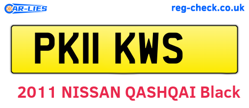 PK11KWS are the vehicle registration plates.