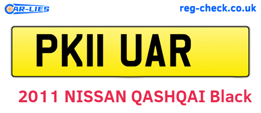 PK11UAR are the vehicle registration plates.