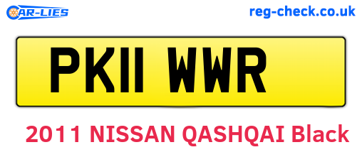 PK11WWR are the vehicle registration plates.