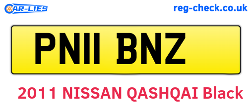 PN11BNZ are the vehicle registration plates.