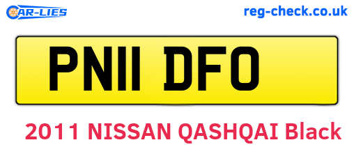 PN11DFO are the vehicle registration plates.