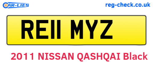 RE11MYZ are the vehicle registration plates.