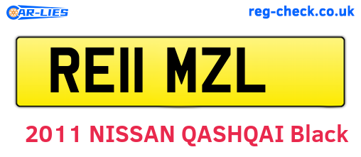 RE11MZL are the vehicle registration plates.