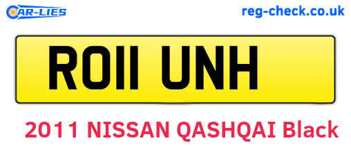 RO11UNH are the vehicle registration plates.