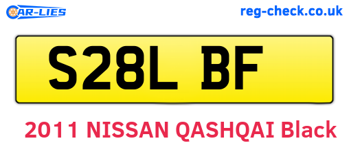 S28LBF are the vehicle registration plates.