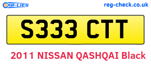 S333CTT are the vehicle registration plates.