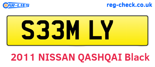S33MLY are the vehicle registration plates.