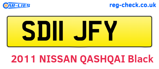 SD11JFY are the vehicle registration plates.