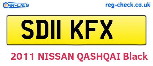 SD11KFX are the vehicle registration plates.