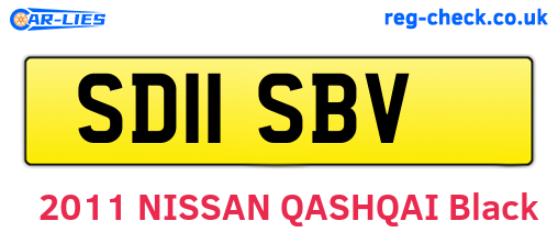 SD11SBV are the vehicle registration plates.