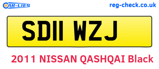 SD11WZJ are the vehicle registration plates.