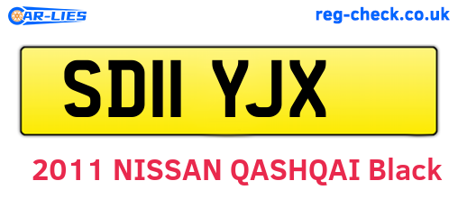 SD11YJX are the vehicle registration plates.