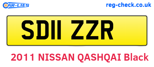 SD11ZZR are the vehicle registration plates.