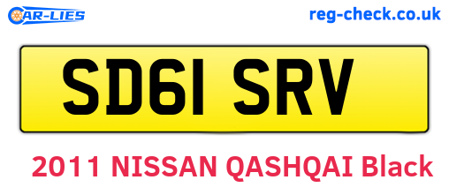 SD61SRV are the vehicle registration plates.