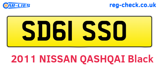SD61SSO are the vehicle registration plates.