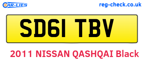 SD61TBV are the vehicle registration plates.