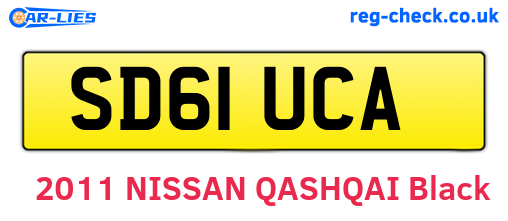 SD61UCA are the vehicle registration plates.