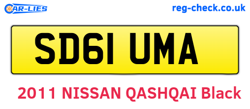 SD61UMA are the vehicle registration plates.