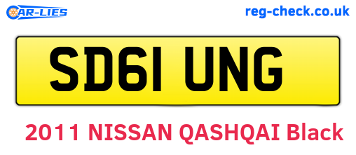 SD61UNG are the vehicle registration plates.