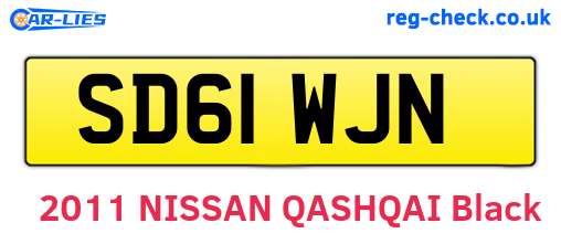 SD61WJN are the vehicle registration plates.