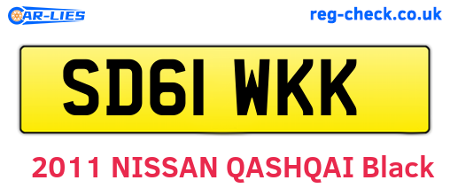 SD61WKK are the vehicle registration plates.