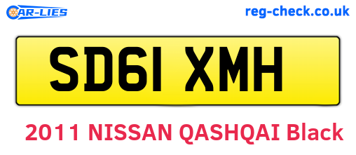 SD61XMH are the vehicle registration plates.
